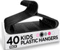 Utopia Home Kids Hangers - 11 Inch Plastic Baby Hangers for Closet - Infant or Childrens Hangers for Clothes 40 Pack (Black)