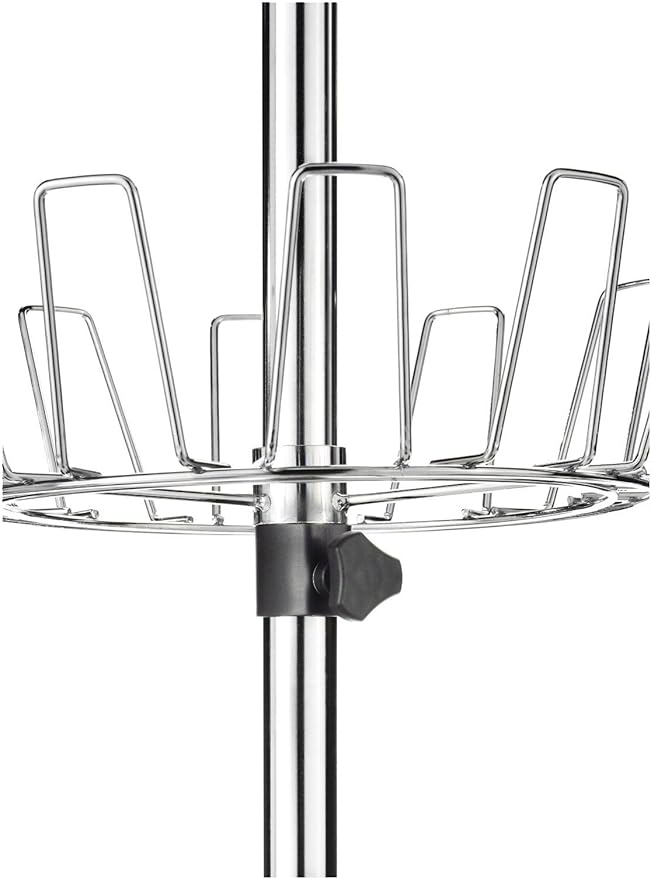 Whitmor 6 Tier Floor-To-Ceiling Shoe Spinner - Adjustable with Basket