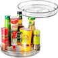 Amolliar Lazy Susan Organizer, 9" 2Pack, Rotating Turntable for Cabinet, Kitchen, Fridge, Bathroom, Vanity, Makeup, Pantry Organizer Storage, Spice Rack Container for Condiment, Under Sink Organizer