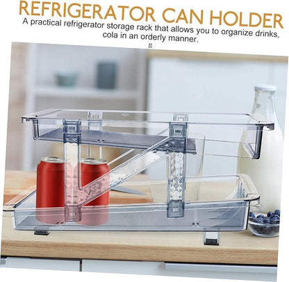 SOLUSTRE Strong Material Beverage Can Holder Refrigerator Soda Can Organizer Drink Dispenser Bin