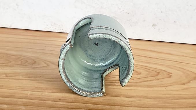 Fleur De Lis Sponge Holder for Sink White French Country Farmhouse Decor Compact Handmade Drain Rack (Green)