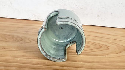 Fleur De Lis Sponge Holder for Sink White French Country Farmhouse Decor Compact Handmade Drain Rack (Green)