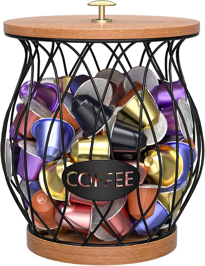 Coffee Pod Holder, Black K Cup Holder for Counter, Small Bar Accessories for Coffee Bar Station(Balck)