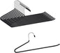 AYO Pants Hangers, 10-Piece Set, Non-Slip, for Slacks, Single Pants, Non-Tracing, for Denim Applications, Long Skirt Hangers, Space Saving, Durable, Black