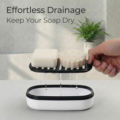 AIMAIAIMAI Shampoo Bar Holder Travel Case for Two Bars – Compatible with Kitsch Solid Shampoo & Conditioner Bars, Large Soap Container for Bathroom or Travel (1 Pack, White Style A-Large)