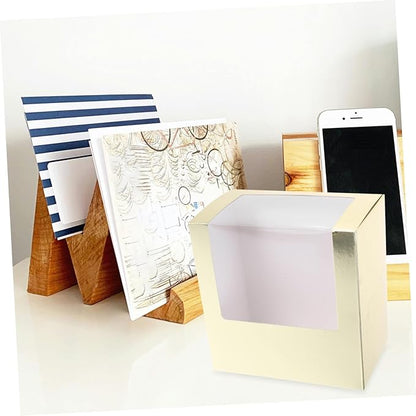2pcs Square Hat Box with Window Clear Display Case for Baseball Caps Versatile Hat Holder for Home Travel