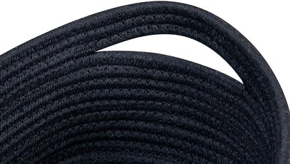 CubesLand Cute Black Basket Bins,Small Woven Storage Baskets for Shelf,Baby Nursery Basket Bin,Cube Organizer Basket Bin,Soft Toys Storage Basket,Home Decor Organization Bins 12 x 8 x 5 inches