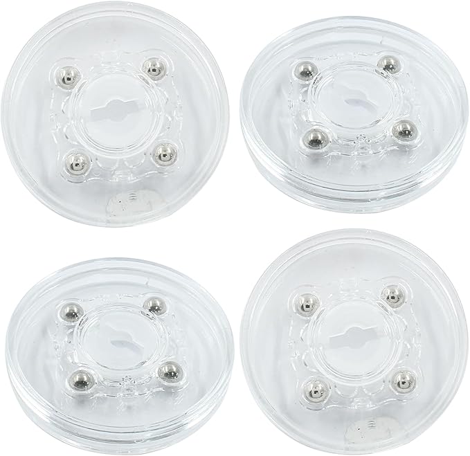 4 Pcs Mini Acrylic Lazy Susan Turntable,63mm/2.48 Inch Dia Ball Bearing Rotating Tray,Round Swivel Plate for Kitchen Pantry Cabinet Desk Decorating (2.48 Inch, Clear)