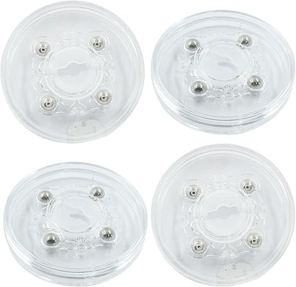4 Pcs Mini Acrylic Lazy Susan Turntable,63mm/2.48 Inch Dia Ball Bearing Rotating Tray,Round Swivel Plate for Kitchen Pantry Cabinet Desk Decorating (2.48 Inch, Clear)