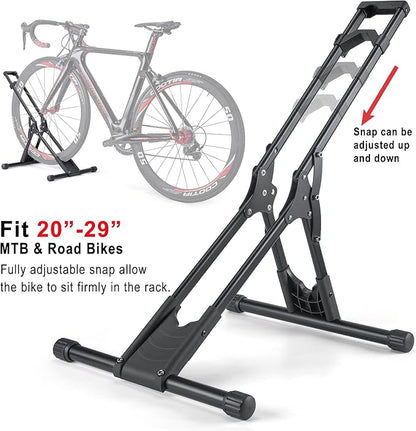 CHEPARK Bike Floor Stand Rack- Indoor Bike Stand for Garage/Home - Bike Storage Bicycle Parking Rack Fit 20”-29” Mountain Road Bikes (3 Bike Rack)