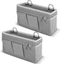 2pcs Large Wall Hanging Storage Bag, Door Closet Linen Fabric Pockets Organizer, Waterproof Multi Functional for Living Room Bedroom Bathroom Kitchen Office RV Camper with Hooks Grey