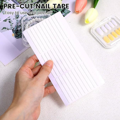 30pcs Press on Nail Storage Box with 60 Pcs Adhesive Double Sided Tape Acrylic Nail Display Boxes Artificial False Nail Box Organizer Fake Nail Case Transparent Nails Packaging Boxes for Nail Salon