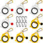 Zip Tie Holder, 8-Pack White & Yellow Reusable Cable Tie Holder, No.5 Carabiner, ABS Plastic, Outdoor Use, Heavy Duty Ziptie Organizer Clip for Electrician Tool Belt Wrap Storage Container