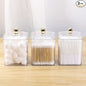 Tbestmax 3 Pack Qtip Holder Dispenser Clear Bathroom Organizer Jar Cotton Swab/Pad/Ball Holder Container Cosmetics Storage for Vanity