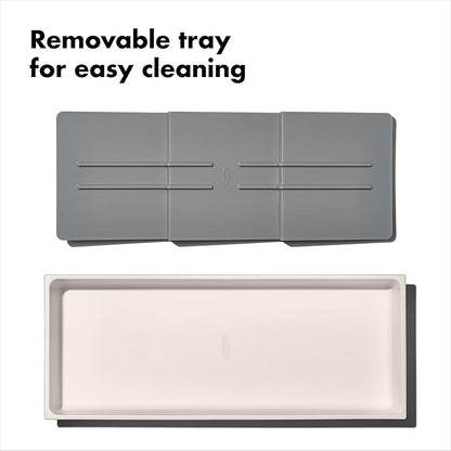 OXO Caddy, Spice Drawer Organizer, White | Good Grips | Compact | Pack of 4