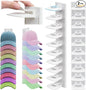 Enwokran Baseball Cap Organizer - Bedroom Closet Storage | 2 Pack, 40 Hats Capacity, Multilayer Rack with 2 Mounting Options(White)