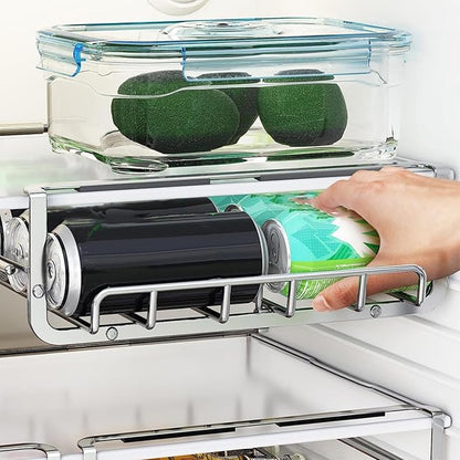Drink Organizer For Fridge - Soda Can Organizer Dispenser For Refrigerator - Soda Can Fridge Drink Organizer - Refrigerator Beverage Organizers And Storage For Refrigerator Organizing