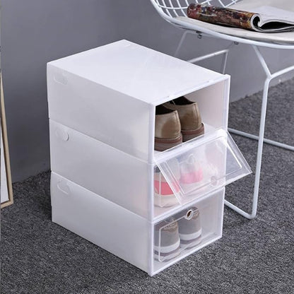 24pcs Thicken Shoe Storage Box Transparent Shoes Case Space-saving Organizer for Closets Entryways Spaces for Easy Access