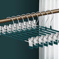 14Inch 30PACK Pants Hangers with Clips Adjustable Skirt Hangers for Women Metal Non-Slip Trousers Hanger Heavy Duty Space Saving Clothes Hanger for Shorts,Jeans,Green