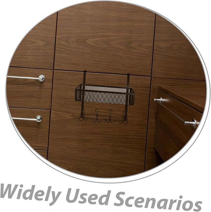 MAGICLULU Door Storage Organizer with Hooks Multi-Layer Mesh Basket Rack for Bathroom Kitchen and Bedroom Waterproof Design Easy Installation Space-Saving Solution