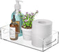 Clear Toilet Basket Tank Tray, Acrylic Bathroom Basket, Back of Toilet Organizer for Paper Storage, Anti-slip and Moisture-proof