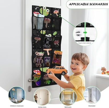 Frog Mushroom Over The Door Shoe Storage,Back of Door Shoe Organizer,Hanging Garage Storage Rack,Hanging Shoe Organizer,Classroom Headphone Storage,Over The Door Shoe Organizer
