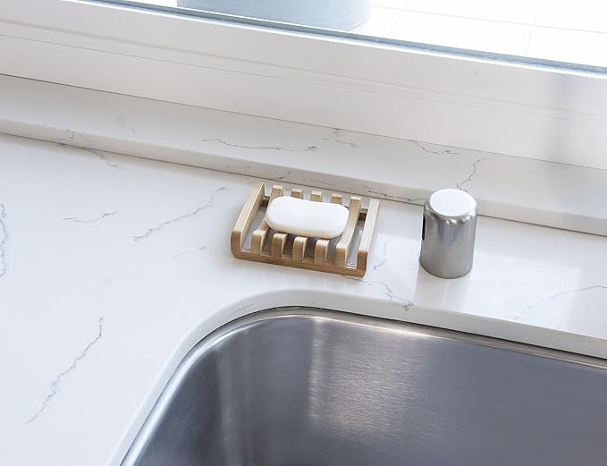 Bamboo Naturals Bar Soap Dish for Sink or Shower, Odor Resistant Tray, Sustainable Bamboo Wood Holder, Great for Bathrooms and Kitchens