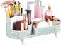 Teen Girls Mother's Day 360 Rotating Bling Makeup Organizer Gift Rhinestone Diamond Bathroom Organizer Girly Skin Care Brush Holder for Countertop, Bathroom Essentials(Silver,Rhinestone)