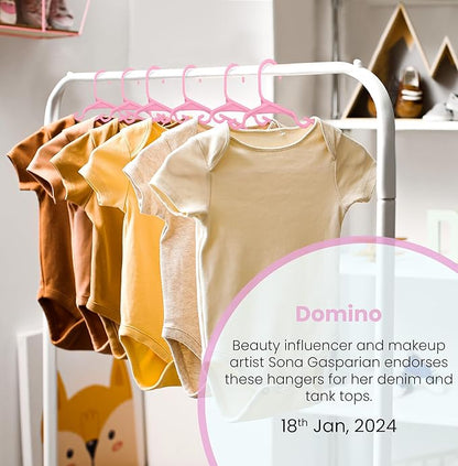 Utopia Home 60 Pack Kids Hangers - 11.5 Inch Plastic Baby Hangers for Closet - Childrens Hanger for Clothes & Infant Hanger for Closet - for Everyday Standard Use (Baby Pink)