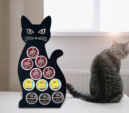dgudgu Cat Coffee Pod Holder For K Cup Holder Black Coffee Pod Organizer K Pod Holder For Counter