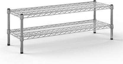 14" Deep x 42" Wide x 14" Height Wire Shelving Kit | 2-Tier | NSF Commercial Storage Rack Unit