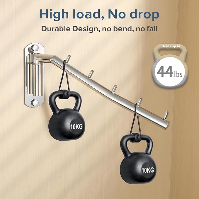 Alise Swing Clothes Hanger Rack,Garment Racks Wall Mount Clothes Bar-Hanger Holder Hooks Heavy Duty Folding Drying Rack Space Saving Clothing Hanging System Closet Storage Organizer,Chrome