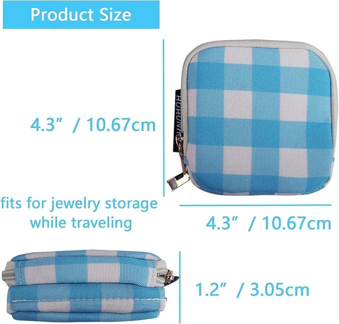 Travel Jewelry Case Small Jewelry Organizer Purse Jewelry Bag Women Christmas Gifts Jewelry Purse for Bracelet Rings Earring Necklace