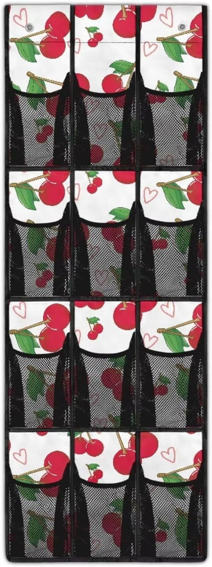 Over The Door Shoes Organizers,Cherry Heart Behind Door Shoes Hang Holder Rack,Storage for Small Spaces Waterproof Reusable