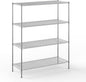 24" Deep x 60" Wide x 74" Height Wire Shelving Kit | 4-Tier | NSF Commercial Storage Rack Unit