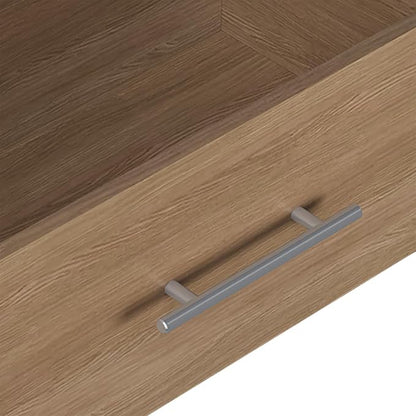 Modular Closet System, 58" Wide Closet Organizer System with Tower and Drawers, Wood Tower Closet Storage for Walk In Closets, Wall Mounted Wardrobe Organizer Kit System, Bedroom, Wood