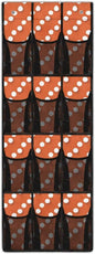 Extra Large 12-Pocket Storage Hanging Bag for Behind The Door, Heavy Duty Oxford Fabric, Waterproof Lightweight and Space-Saving Organizer for Home Use, Dots Print Orange