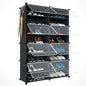 Shoe Rack Organizer, 32 Pair Shoe Storage Cabinet with Door Expandable Plastic Shoe Shelves for Closet,Heels,Boots,Slippers,8 Tier