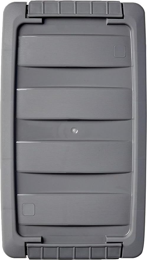 Amazon Basics Plastic Storage Containers with Secure Latching Lids, Stackable Organization Bins for Organizing, Clear/Grey, 5 Quart, Set of 10