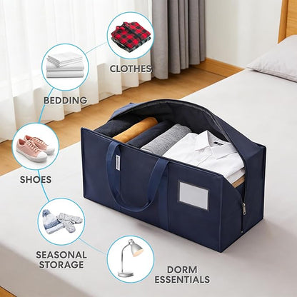 Simpli-Magic Heavy Duty Moving Bags, 12 Pack, Extra Large Reusable Storage & Relocation Bags with Carry Handles & Zipper