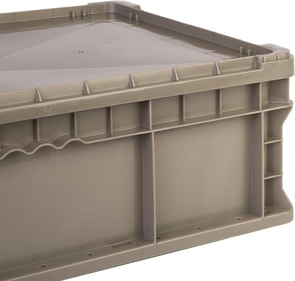 Hudson Exchange 24 x 15" (10 Pack) Lid For Straight Wall Handled Storage Container Tote, Gray/Brown