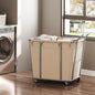 CHOEZON Laundry Sorter, 313L Large Laundry Basket, Rolling Hamper, Minimalist Laundry Organizer on Wheels, for Laundry Room, Bedroom, Guest Room, Beige TXY09WM
