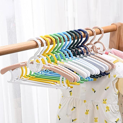 Baby Adjustable Clothes Hangers,20pcs Kids Non-Slip Bow Rack Hangers,Extendable Coat Plastic Hangers for Newborn Infant Toddler Child Laundry Nursery Closet