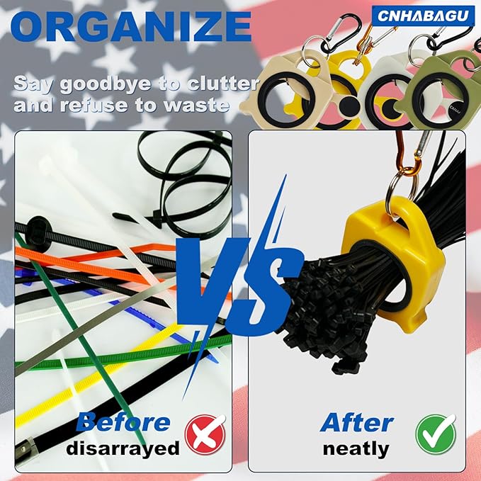 Zip Tie Holder Green 2 Pack Cable Tie Holder Strong Efficient Solution for Tool Belt Electrician Zip Ties Organizer Portable Safety Reusable