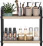 HNRLOY Bathroom Counter Organizer,Bathroom Countertop Organizer,Counter Shelf,Countertop Storage,Organization and Storage,Makeup Shelf,Sink Caddy(Burlywood 2 Tier)