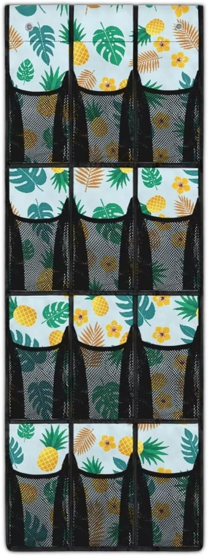 Pineapple Over The Door Shoes Organizers,Behind Door Shoes Hang Holder Rack,Storage for Small Spaces,Hanging Storage Bags