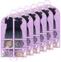 KEEGH Clear Garment Bags for Dance Costumes 40 inch Dance Garment Bags for Dancers Hanging Clothes for Closet Storage, with 4 Zipper Pockets for Competitions, Ballet, Theatre, 6 Pack, Purple