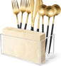 Vowcarol Small Clear Plastic Silverware Caddy Cutlery Holder 7.1 x 4.6 x 3.1 inches 4 Compartments Tableware Storage Box for Napkin, Knife Spoon and Fork Holder
