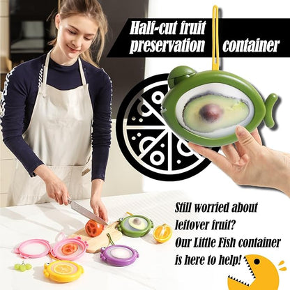 4-Piece Food Storage Containers Set – Avocado Saver, Onion Keeper, Silicone Kitchen Organizers for Fridge, Reusable & Fresh-Keeping Design