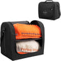 SCAVATA Large Hat Bag for Baseball Caps, Hat Organizer Bag for Traveling & Moving, Storing Snapback Cap, Portable Hat Carrier Holder Case for 20-24 Caps (Black)